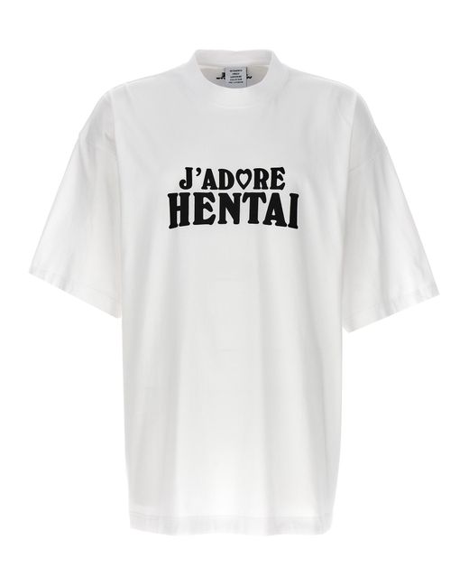 Vetements -Hentai T Shirt Bianco/Nero-