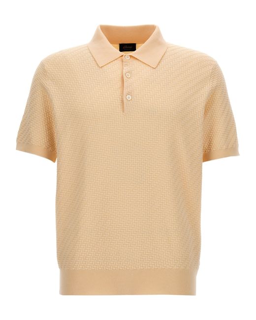 Brioni -Woven Knit Shirt Polo