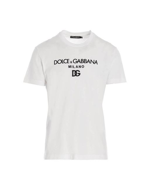 Dolce & Gabbana -Dg Essential T Shirt Bianco-