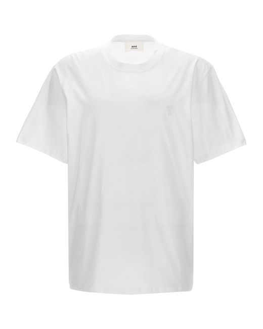 AMI Alexandre Mattiussi De Coeur T Shirt Bianco-