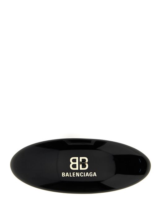 Balenciaga -Logo Hair Clip Accessori Per Capelli Nero-