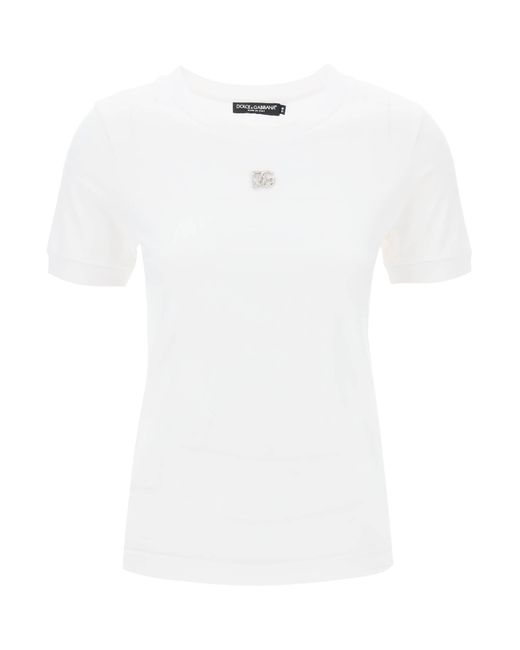 Dolce & Gabbana -T Shirt Logo Dg Crystal-