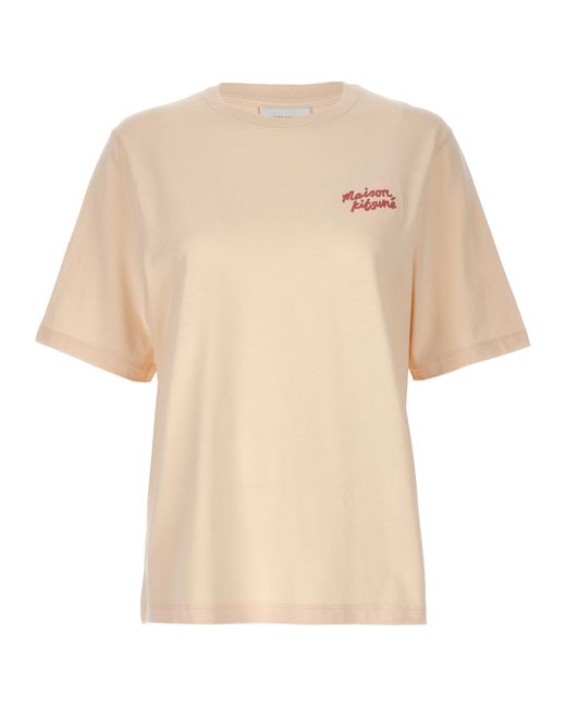 Maison Kitsuné Handwriting T Shirt Rosa-