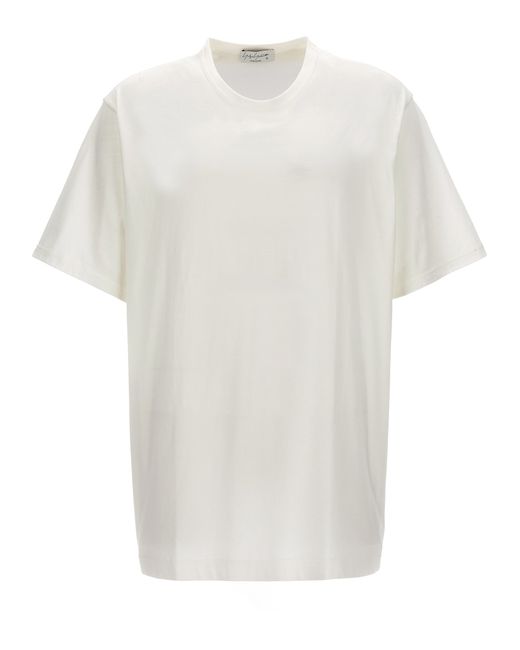 Yohji Yamamoto -Crew-Neck T Shirt Bianco-