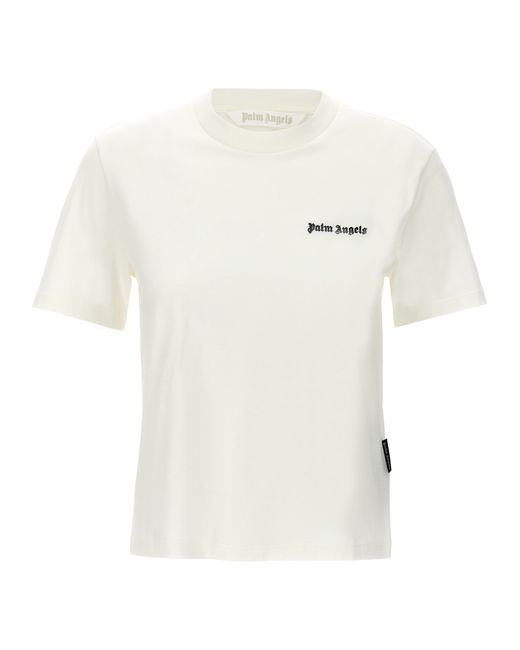 Palm Angels -Classic Logo T Shirt Bianco/Nero-