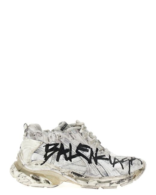 Balenciaga -Runner Graffiti Sneakers Bianco/Nero-