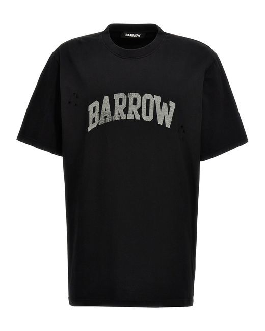 Barrow -Logo Print T Shirt Nero-
