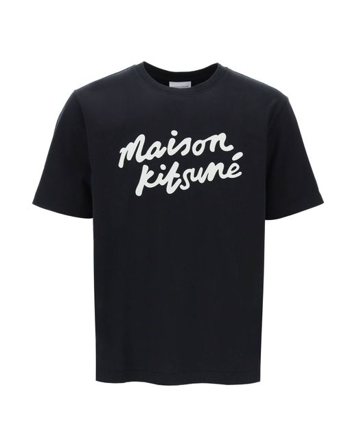 Maison Kitsuné -T Shirt Con Logo Handwriting-
