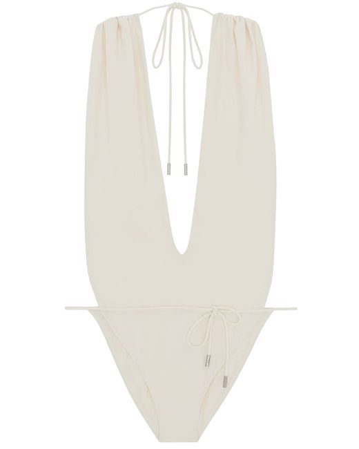 Saint Laurent -One-Piece Swimsuit Beachwear Bianco-