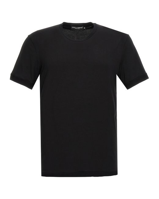 Dolce & Gabbana -Stretch Jersey T Shirt Nero-