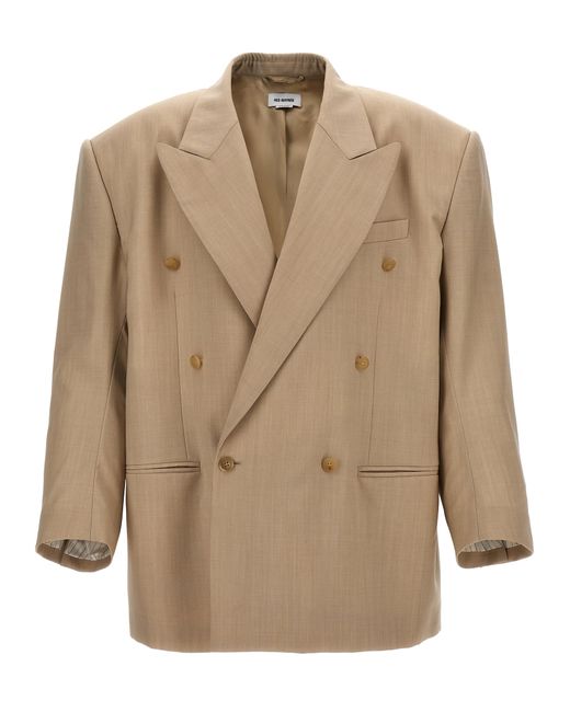Hed Mayner -Double-Breasted Wool Blazer