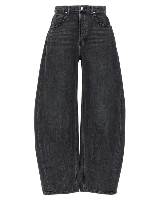 Denim x Alexander Wang -Oversized Rounded Jeans Grigio-