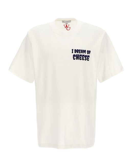 J.W.Anderson J. W. Anderson-I Dream Of Cheese T Shirt Bianco-