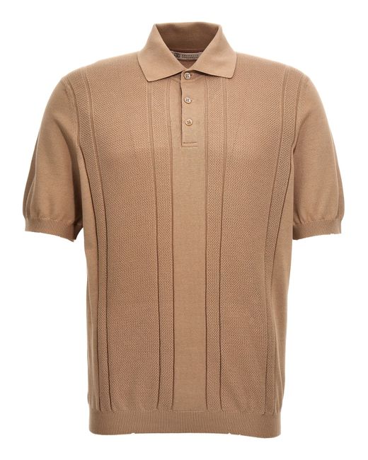 Brunello Cucinelli -Cotton Knit Shirt Polo