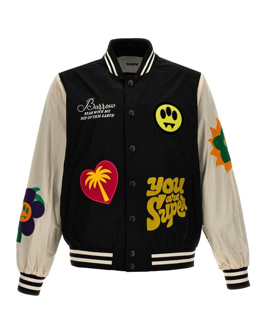Barrow -Embroidery Bomber Jacket And Patches Giacche