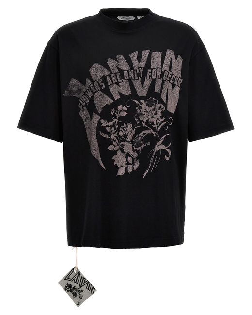 Lanvin -Printed T Shirt Nero-