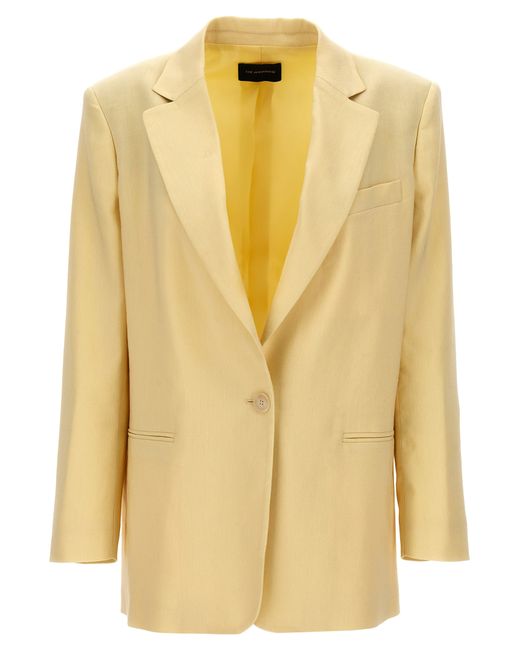 The Andamane -Single-Breasted Linen Blazer And Suits Giallo-