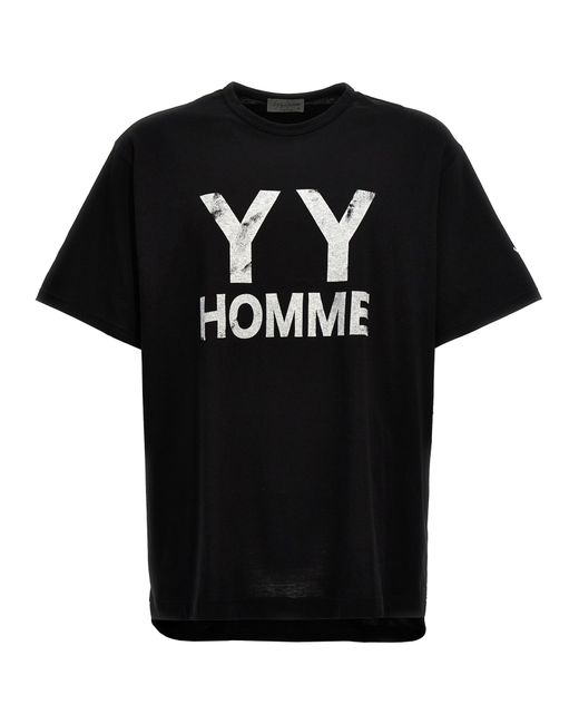 Yohji Yamamoto -Logo Print T Shirt Nero-