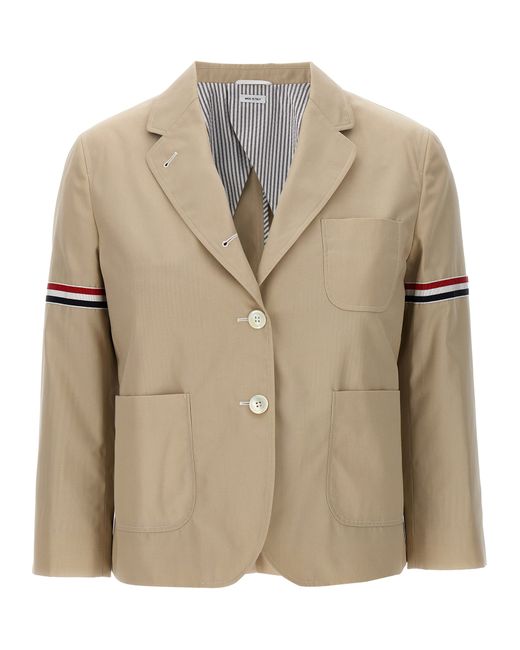 Thom Browne -Cropped Sack Patch Pocket Sportcoat Blazer And Suits
