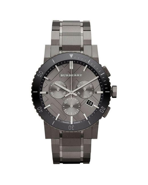 Burberry BU9381 Gunmetal Dial Grey Ion-Plated Stainless Steel Watch