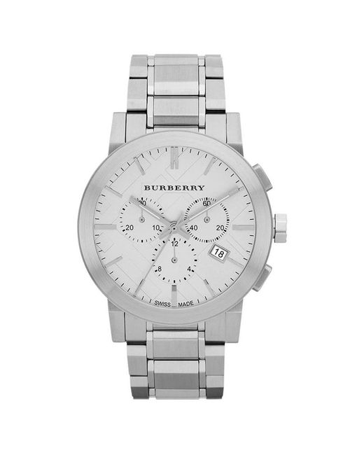 Burberry BU9350 Large Check Stainless Steel Bracelet Watch