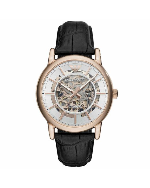 Emporio Armani AR60007 Automatic Leather Watch
