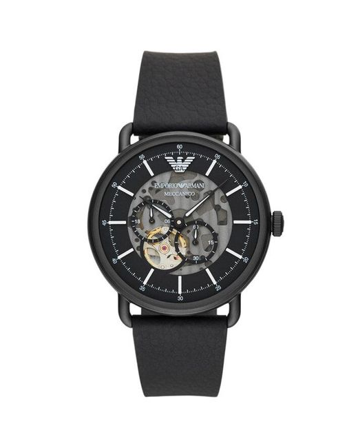 Emporio Armani Multifunction Leather Watch