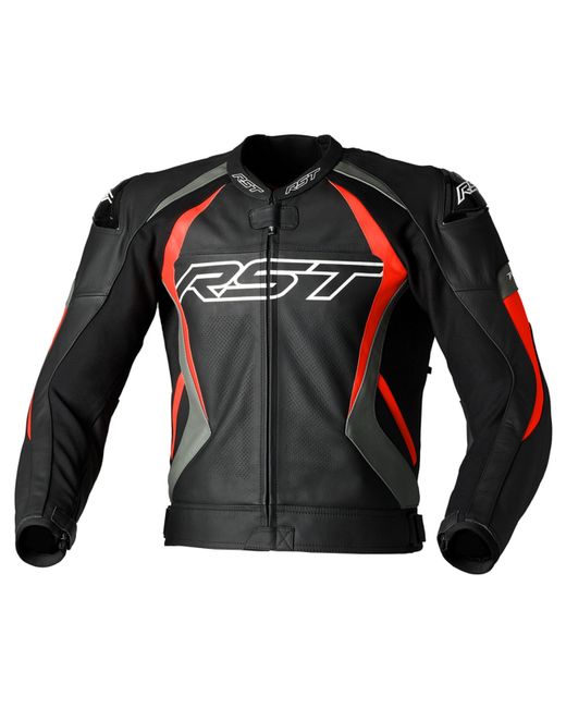 Rst Tractech Evo 4 Leather Motorcycle Jacket Fluro