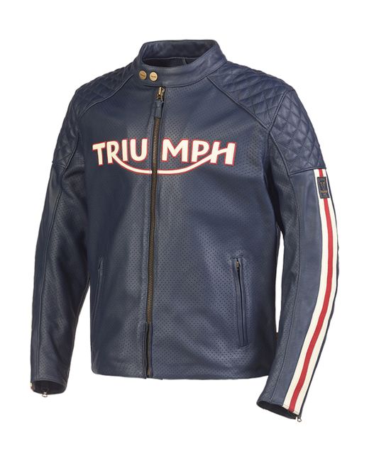 Triumph Braddan Air Race Leather Motorcycle Jacket