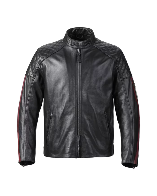 Triumph Braddan Sport Leather Motorcycle Jacket Black