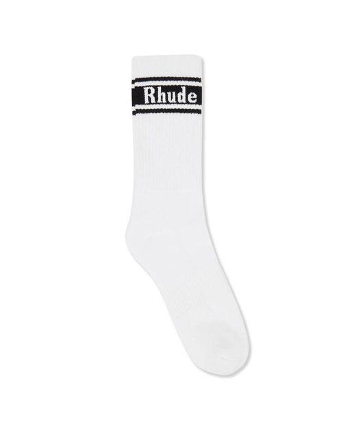 Rhude Stripe Logo Cotton Sock