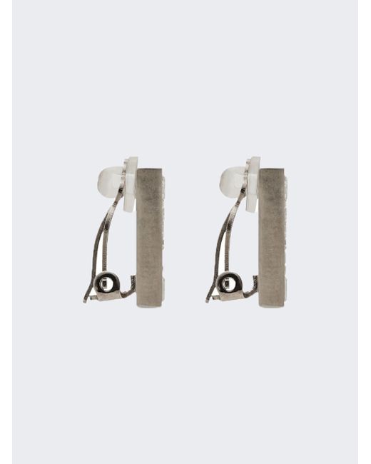 Saint Laurent Rhinestone Baguette Earrings