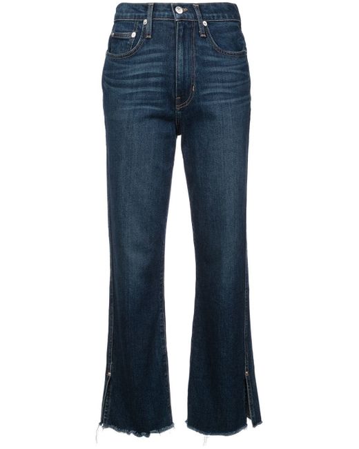 Proenza Schouler Pswl High Waisted Cropped Jeans