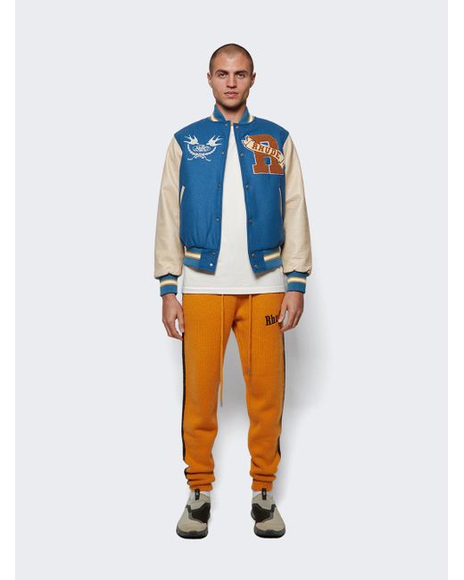 Rhude Knit Track Pant Yellow And