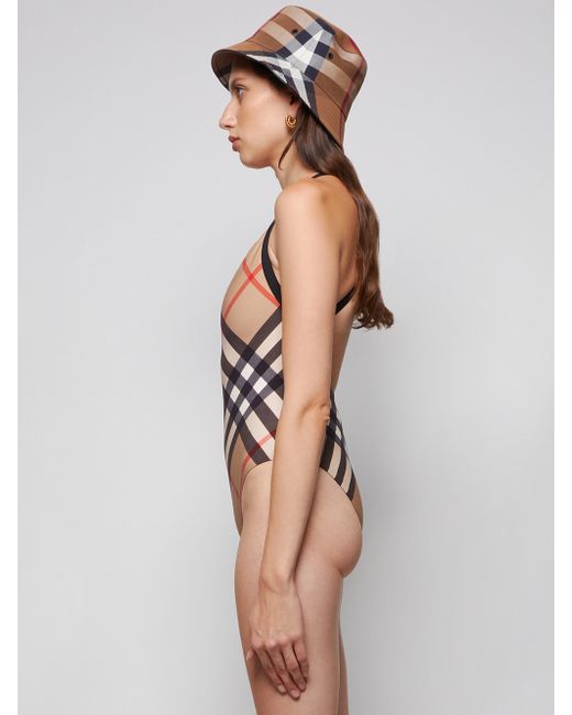 Burberry Check Print One-piece Swimsuit Archive