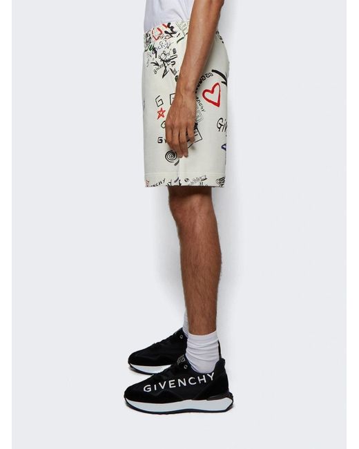 Givenchy New Board Fit All Over Print Shorts