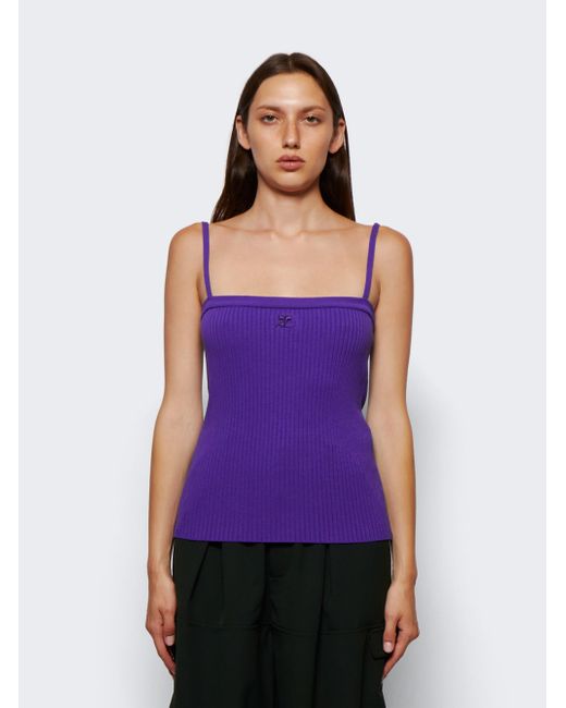 Courr ¨ges Rib Knit Tank Top