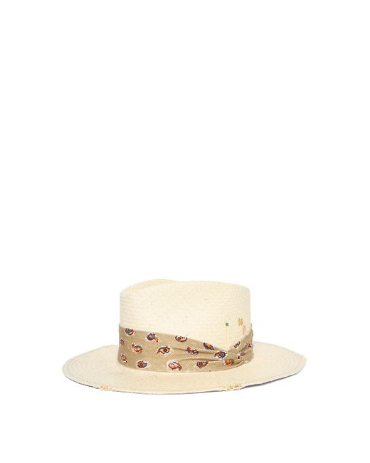 Nick Fouquet Pleated Paisley Band Fedora Hat
