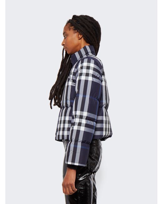 Burberry Check Cropped Puffer Jacket