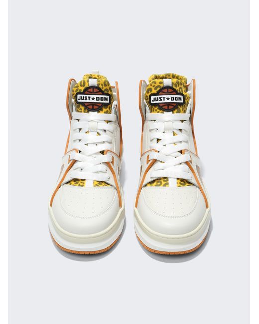 Just Don Basketball Courtside High-top Sneakers Leopard