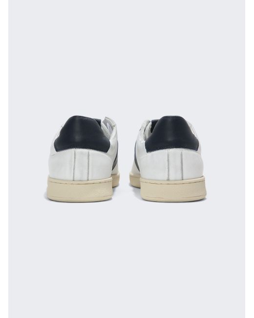 Rhude Court Low Top Sneakers White And Navy