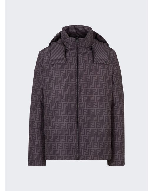 Fendi Reversible Puffer Jacket Grey And Black