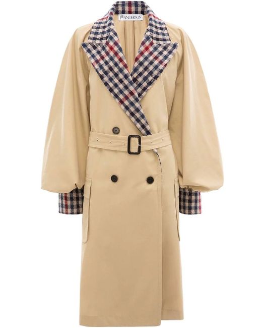 J.W.Anderson Contrast Check Trench Coat