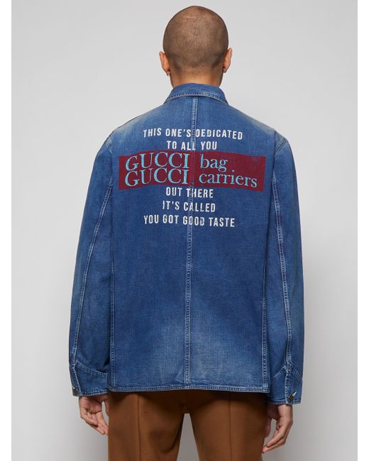 Gucci Washed Multi-pocket Denim Jacket