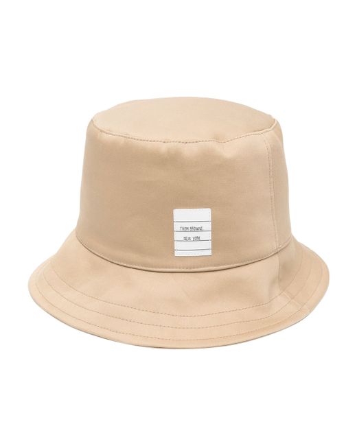 Thom Browne New Classic Logo Patch Bucket Hat