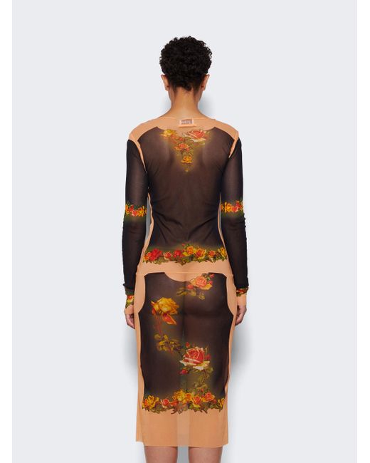Jean Paul Gaultier Flowers Petit Grand Print Dress