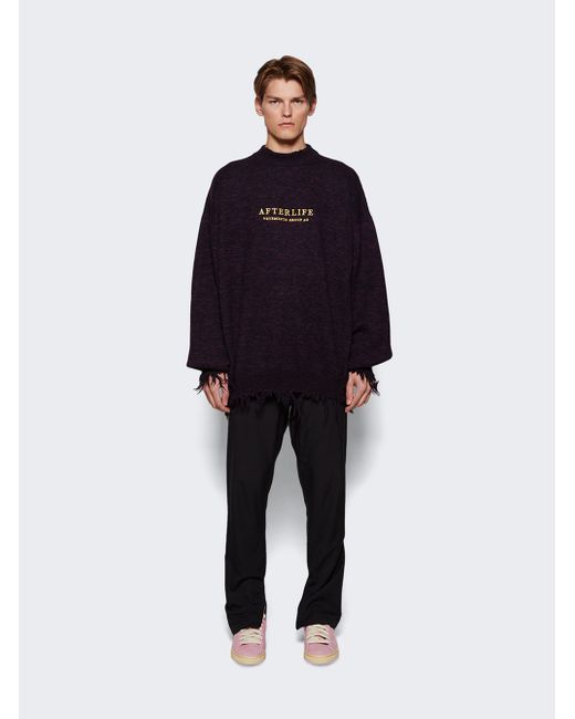 Vetements Afterlife Destroyed Knitted Sweater