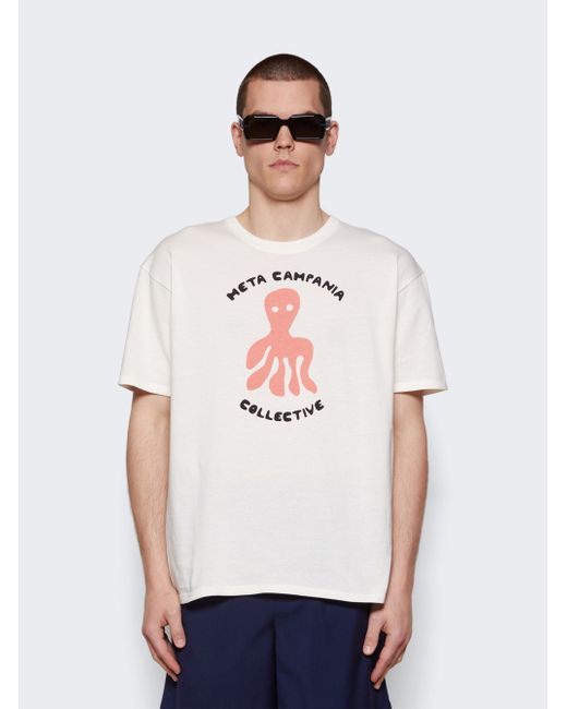 Meta Campania Collective Peter Octopus Print Jersey Cotton T-shirt