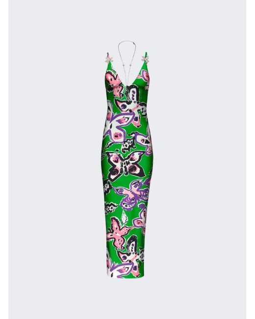 Area Butterfly Printed Maxi Dress