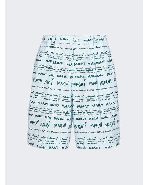 Marni Cotton Poplin Shorts
